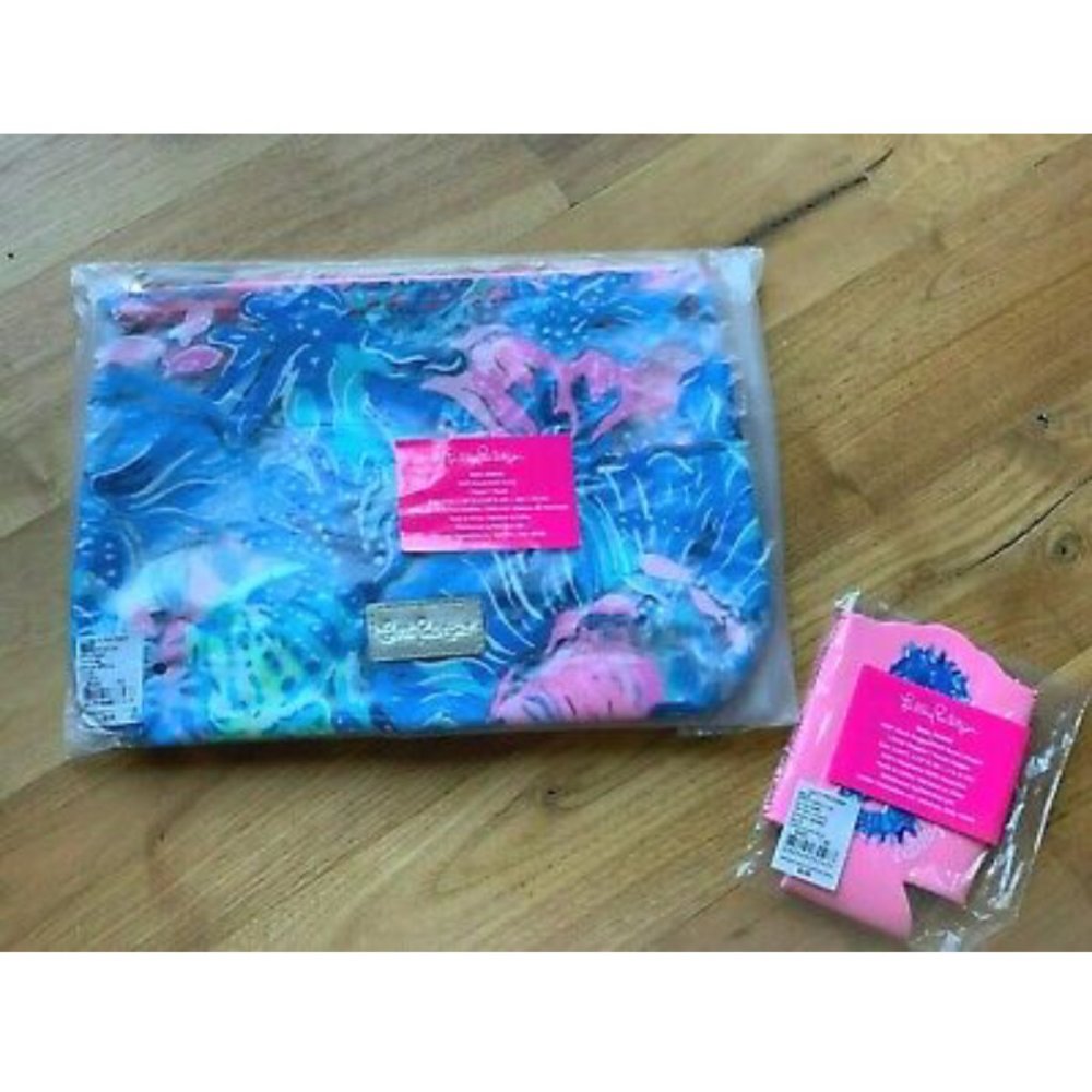 Lilly Pulitzer Shade Seekers Clear PVC Pouch & Dri